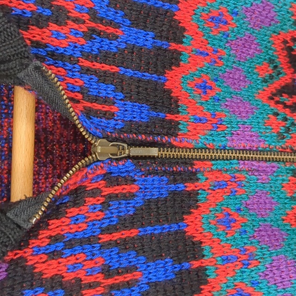 Vintage Tommy Hilfiger Women's 100% Wool Full Zip Sweater Size Large EUC - Picture 4 of 14